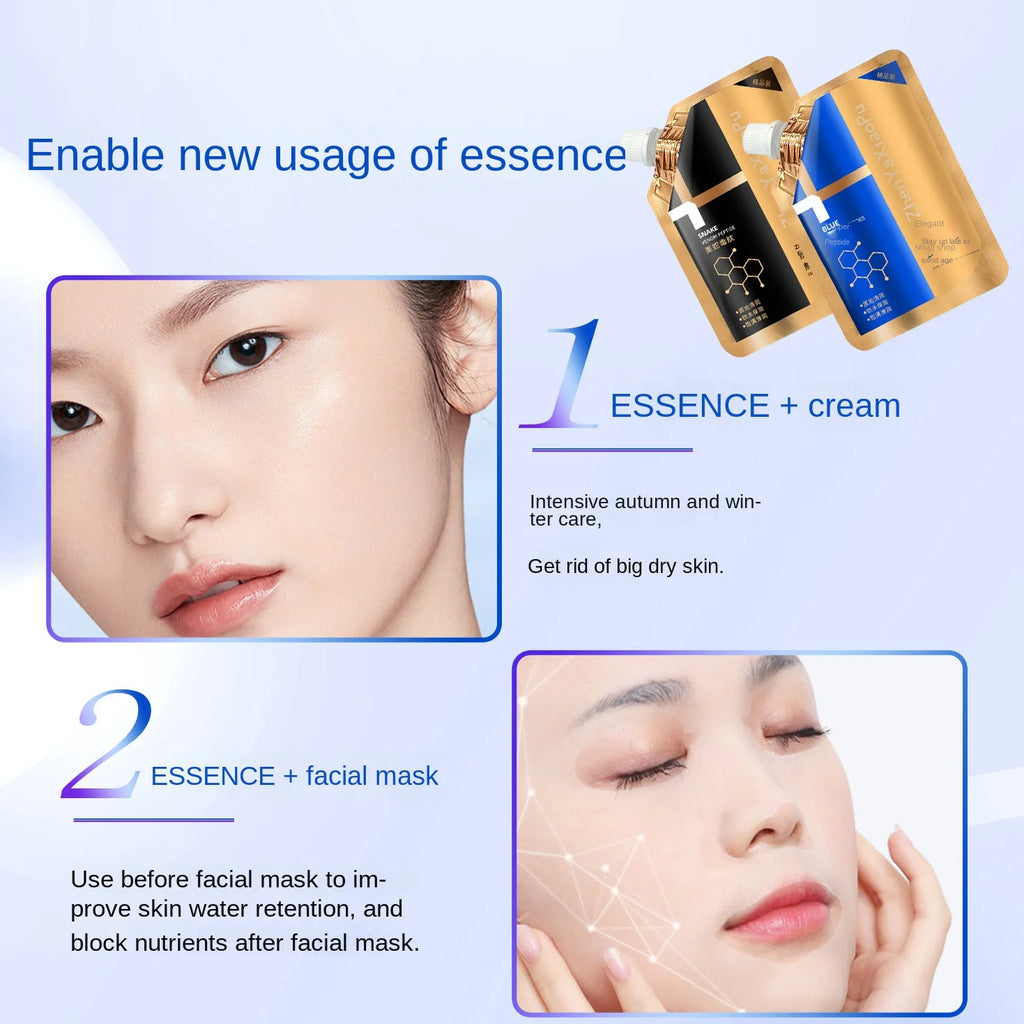 100ml Blue Copper Peptide Facial Serum Anti Wrinkle Fine Lines Snake Venom Peptide Essence Oasis Select