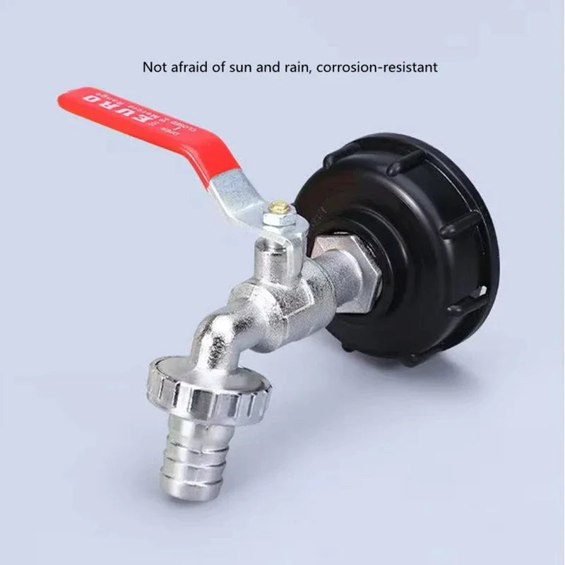 IBC Tank Tap Adapter S60 Coarse Thread to 1/2" & 3/4" Connector IBC Tank Adapter Oasis Select