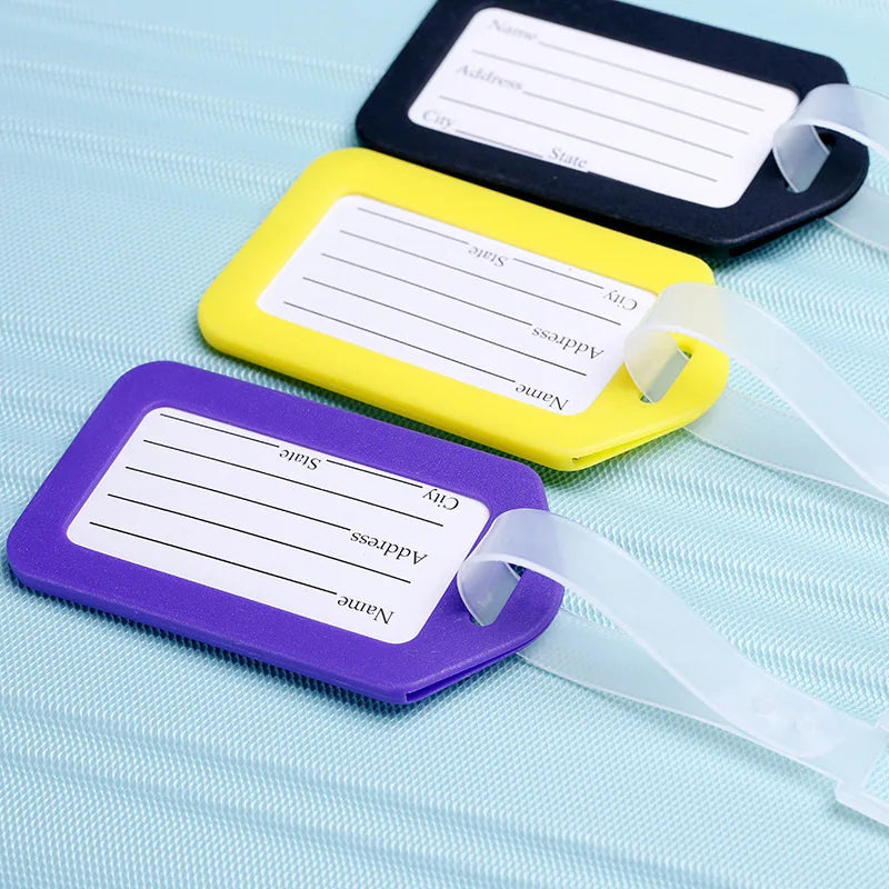 Colorful Plastic Luggage Tags with Straps | Travel ID Tags Luggage Tag Oasis Select