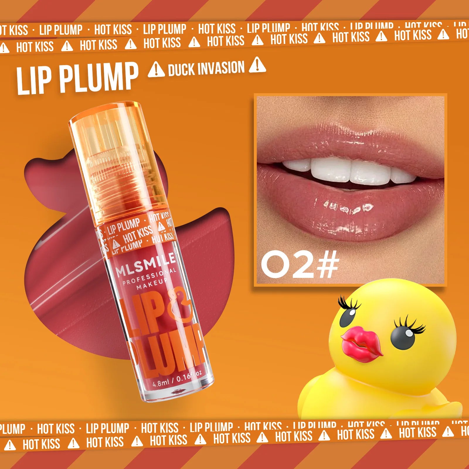 MLSMILE Mirror Lip Gloss Plumping Oil – Cute Duck, 4.8ml