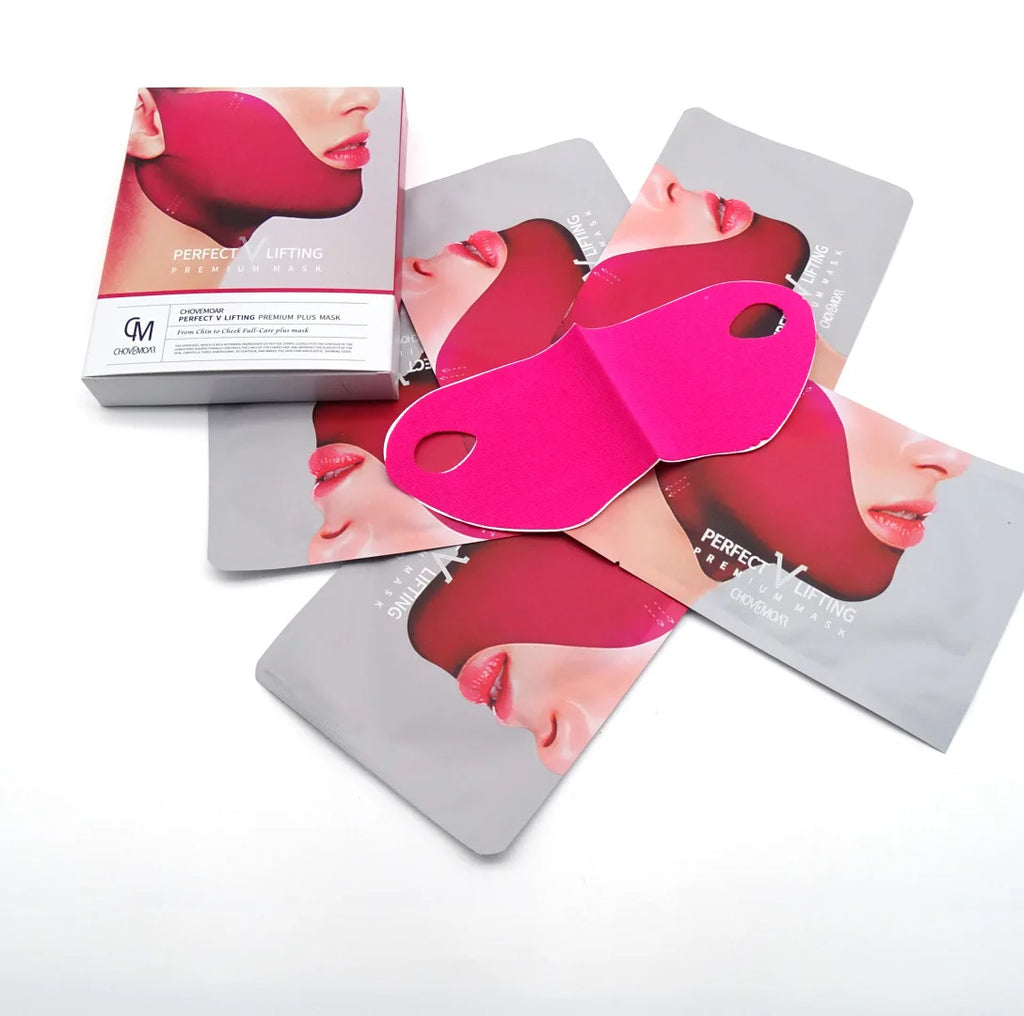 V-Shape Hydrogel Face Lifting Mask – 5pcs Chin & Jaw