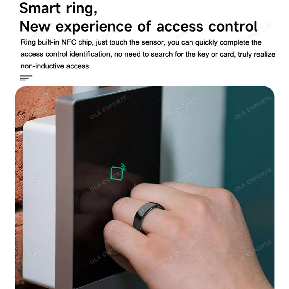 Smart NFC Ceramic Ring – Sleep, Heart Rate & SpO2 Tracker