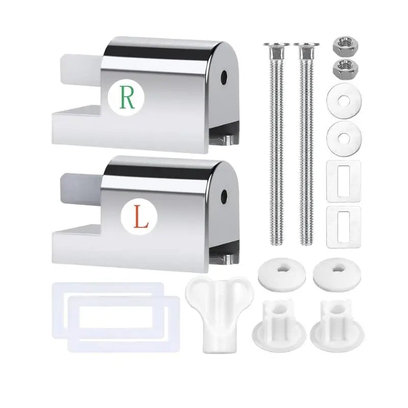 ●1Set Toilet Soft Close Hinges Seat Hinge Replacement Traditional Contemporary Toilet Lid Hinges Hardware Fixing Connector Parts Oasis Select Default Title