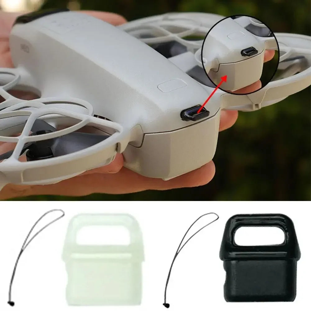For DJI Neo Battery Port Dust Plug With Lanyard Handheld Drone Silicone Charging Port Dust And Moisture Protection Cover Accesso Oasis Select