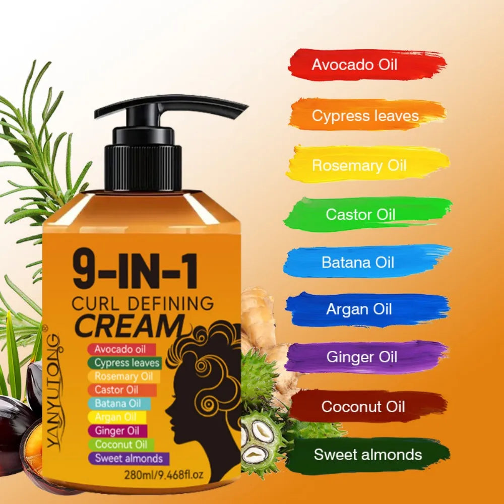 280ml Curly hair Styling cream, moisturizing and smoothing formula, enhances the elasticity and shine of curly hair, easy to set Oasis Select