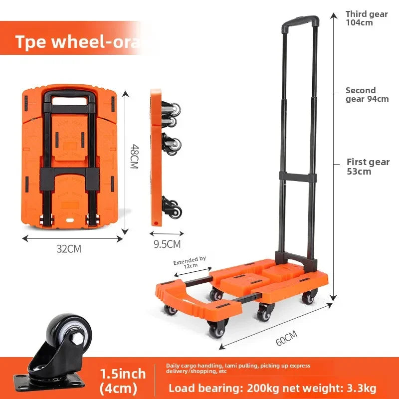Multi-functional Folding trolley hand-pulled cart flatbed truck portable cargo handling Oasis Select