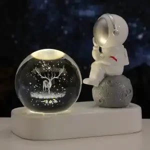 Astronaut Night Light Desktop Small Ornaments Decorative Crystal Ball