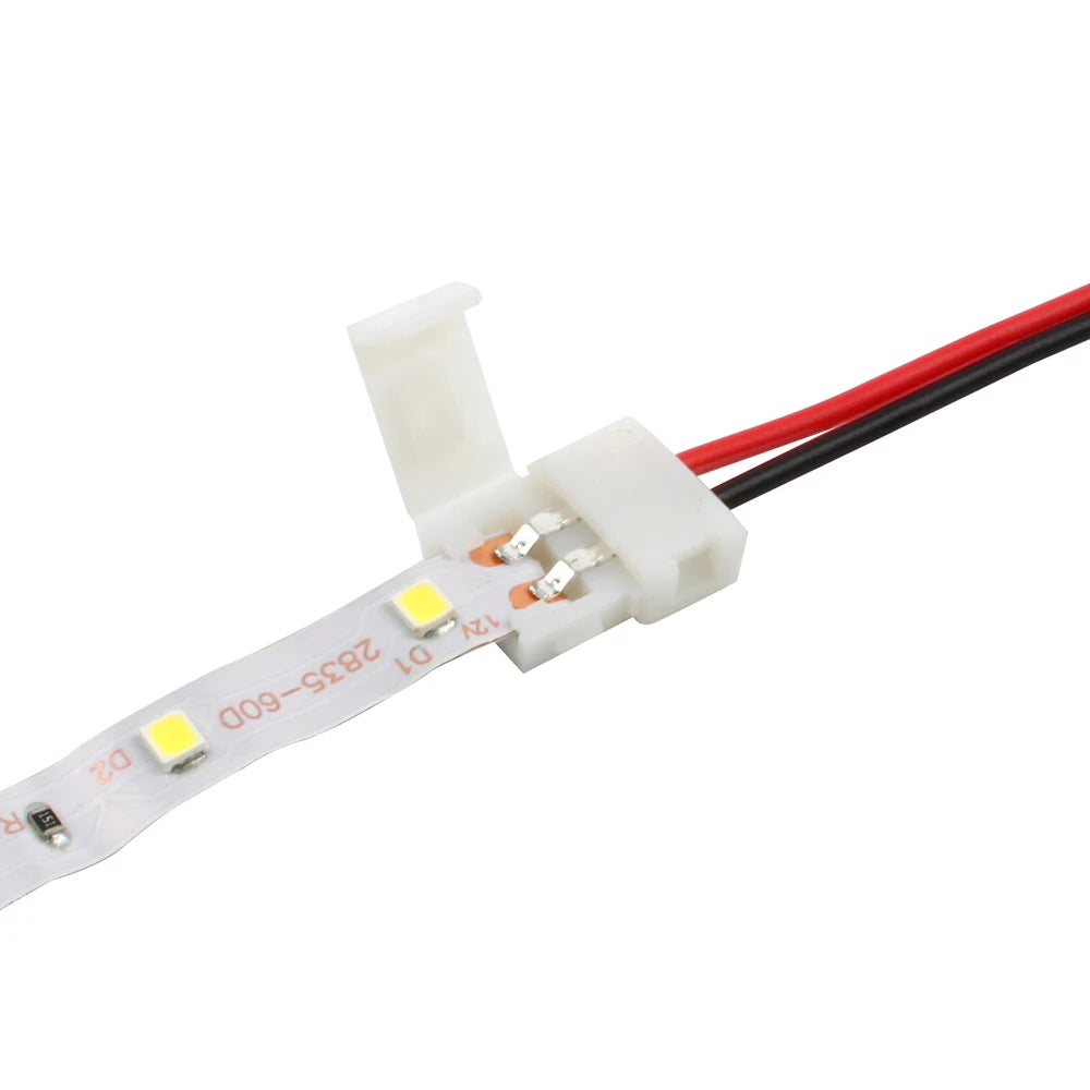 5PCS 10PCS 2Pin 4Pin 8mm 10mm LED Strips Lights Connector Splice Clip For 2835 3528 5050 5630 LED Strip Lamps Bar Connector Oasis Select