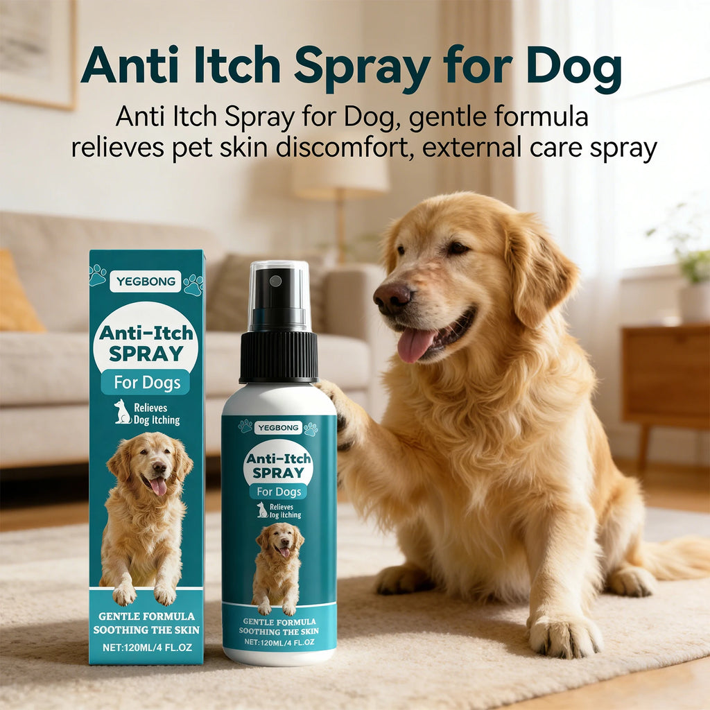 Anti Itch Spray for Dog Itch Relief Soothing Dog Skin Discomfortable Remove Mites Reduce Redness Pet Skin Repair Spray 120ml Oasis Select Default Title