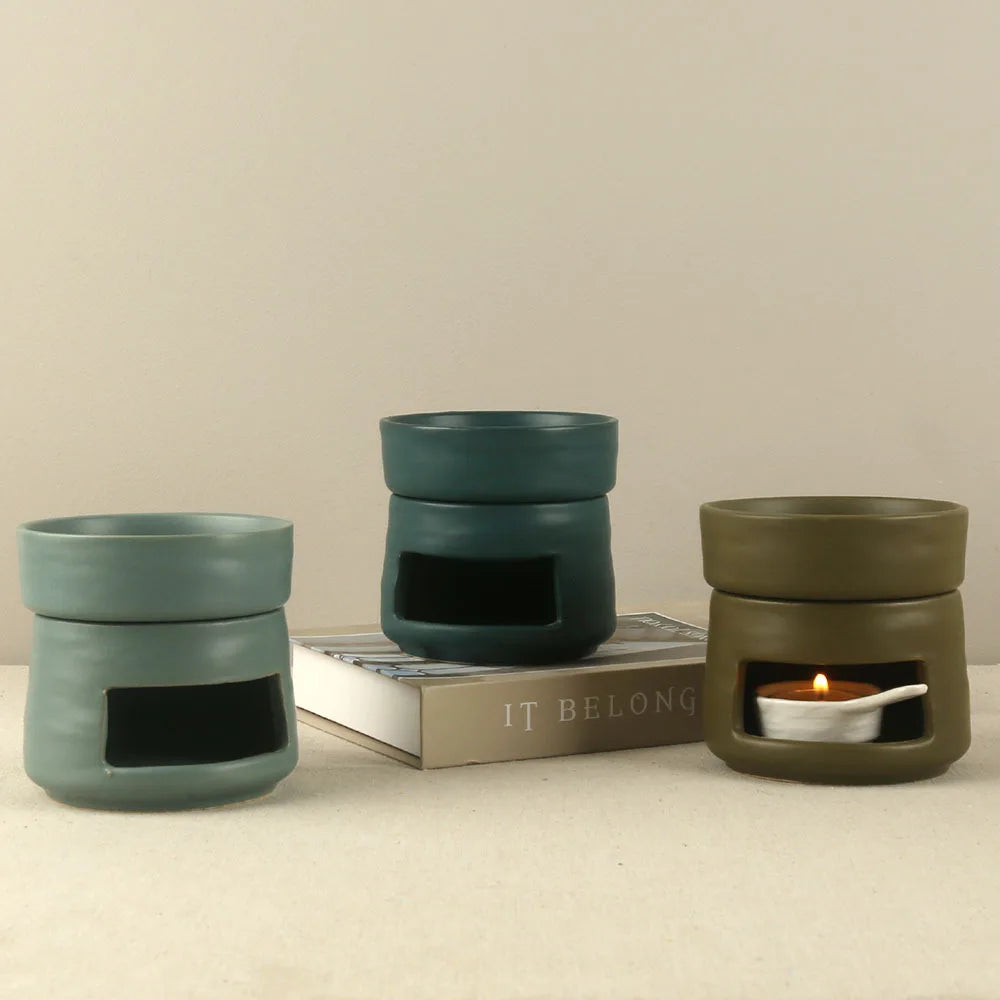 Ceramic Aromatherapy Stove Modern Simple European Ceramic Aromatherapy Essential Oil Stove (does not support dry burning) Oasis Select