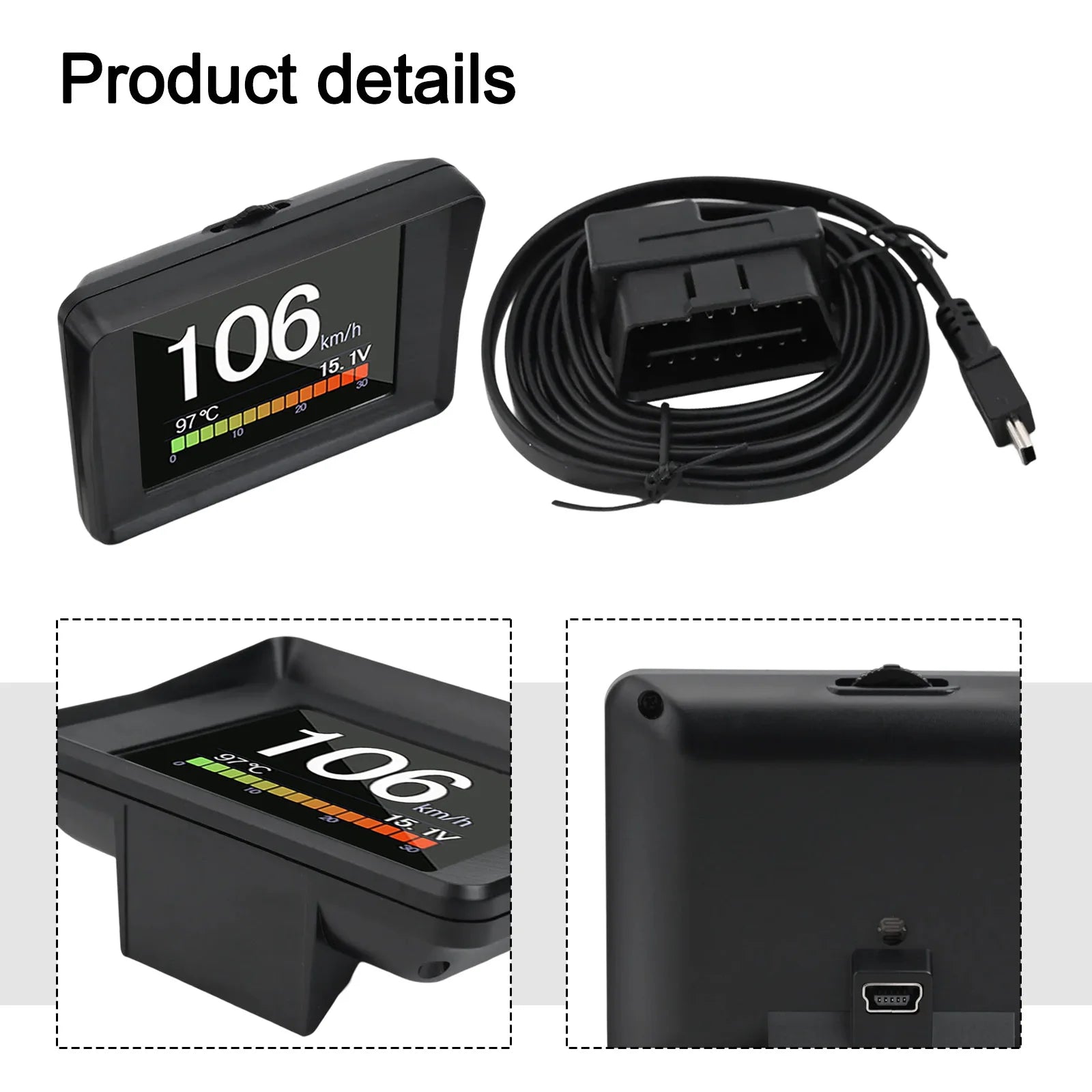 74*55*20mm Fuel Consumption Gauge Fully Sealed Design Wear-resistant Gear Shift Reminder High-quality Materials Oasis Select