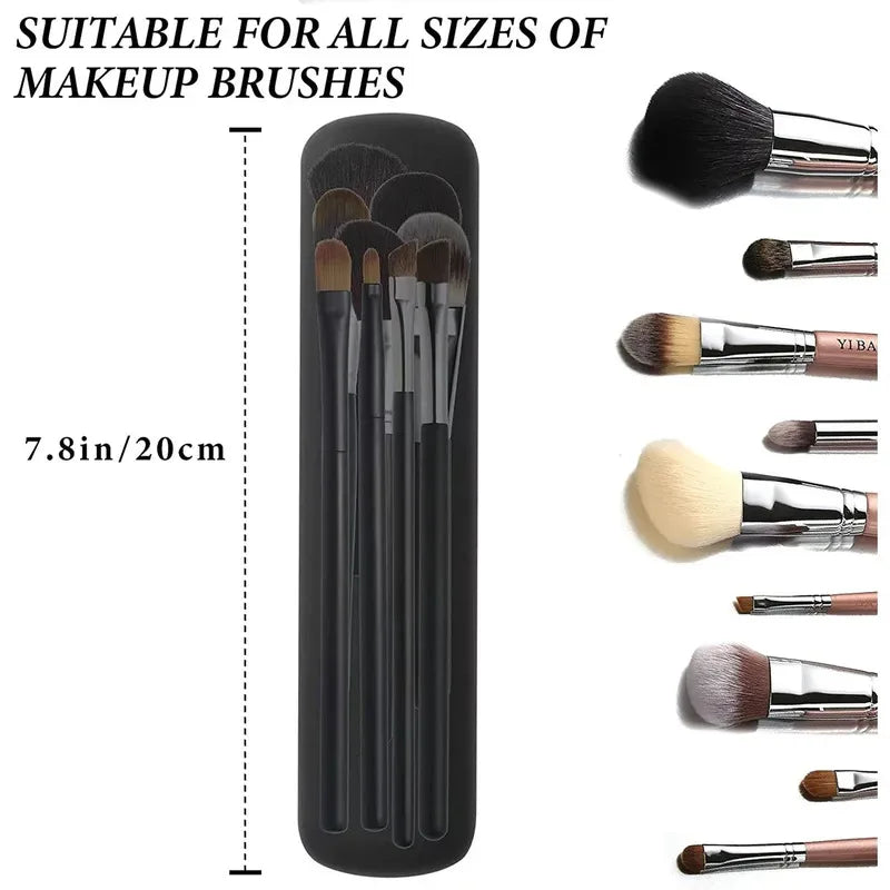 1/5pcs Silicone Brow Pencil Case Makeup Brush Eyeshadow Brush Storage Set Dust-Proof Simple Portable Travel Bag Specific Oasis Select