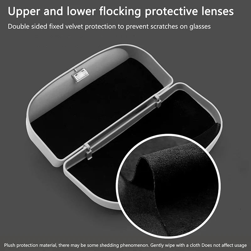 1PC Auto Eyewear Case, Compact Vehicle Sunglasses Storage, Road-Trip Glasses Holder, Car Sun Visor, Automotive Lens Container Oasis Select