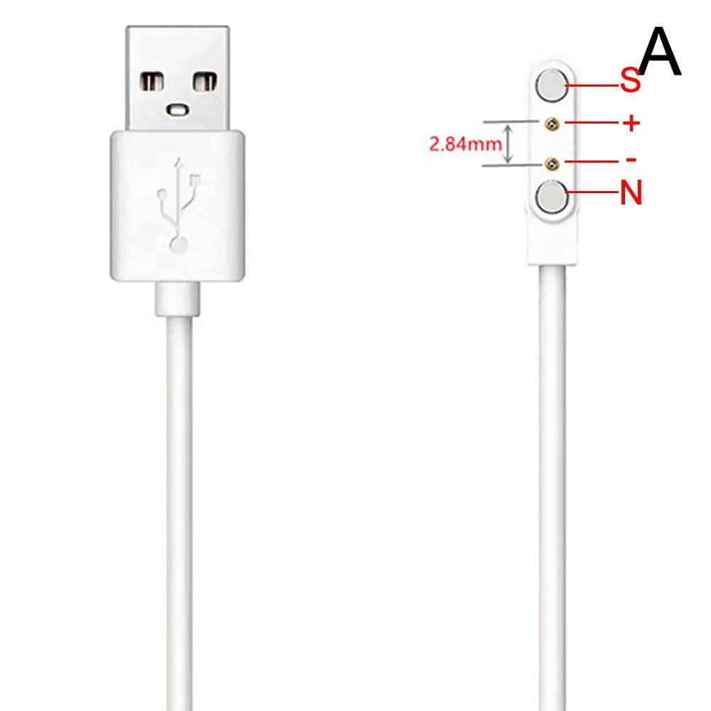 Universal 2-Pin Magnetic USB Charging Cable for Smart Watches