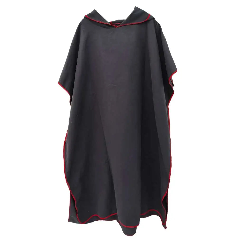 Adults Beach Long Change Robe Towel With Hood for Swimming Surfing Yoga Quick Dry Absorbent Swimsuit Wetsuit changing towel Oasis Select Black