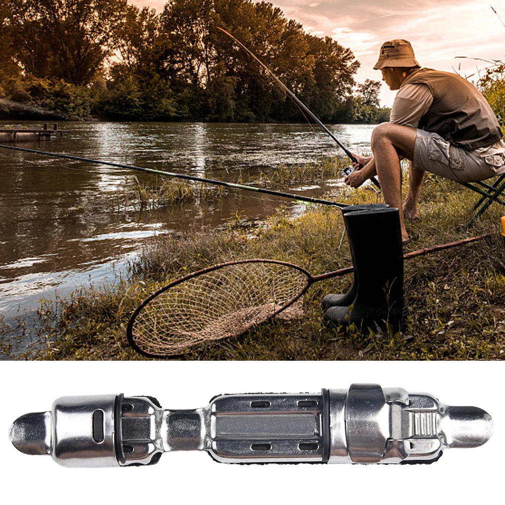 1pc Fishing Reel Holder 12.5*1.9cm Stainless Steel For Seat Plate Fishing Rod Building DIY Handle Reel Holder Clip Accessories Oasis Select