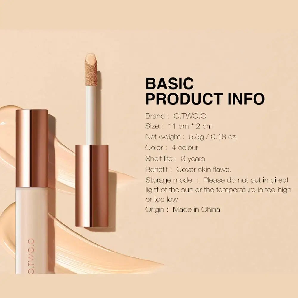 O.TWO.O Full Coverage Liquid Concealer – Waterproof & Brightening