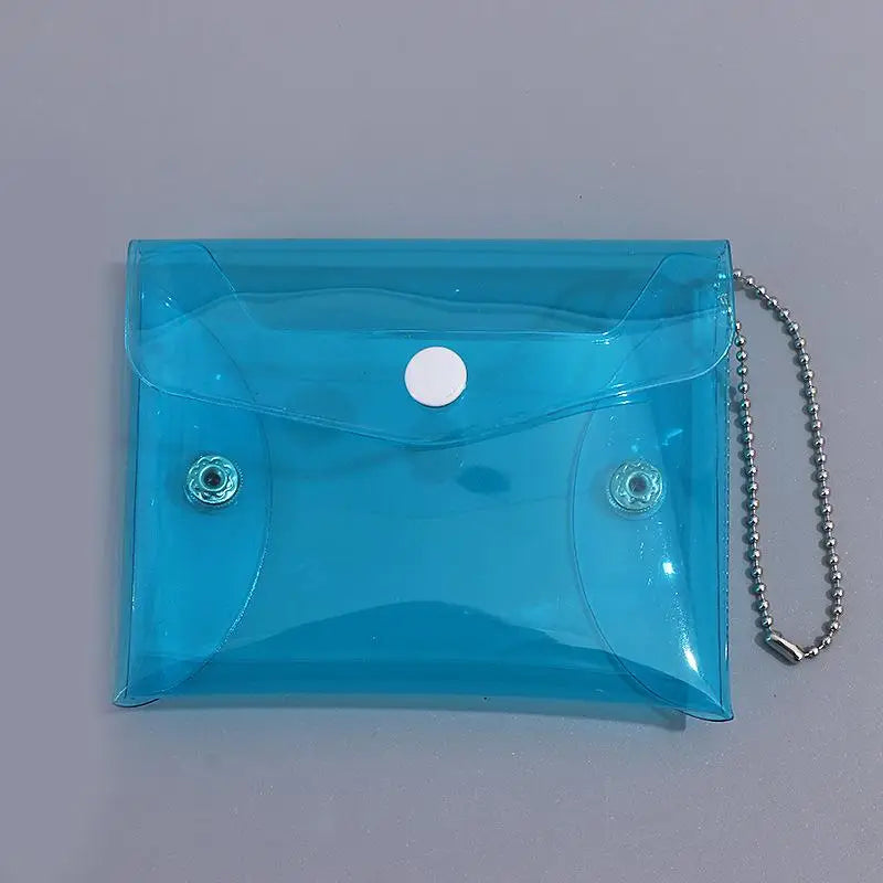 Mini Glitter PVC Clear Keychain Coin Purse & Card Wallet