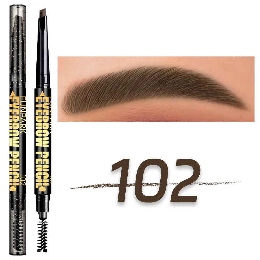FUNPARK Waterproof Double-Head Eyebrow Pencil – 5 Colors
