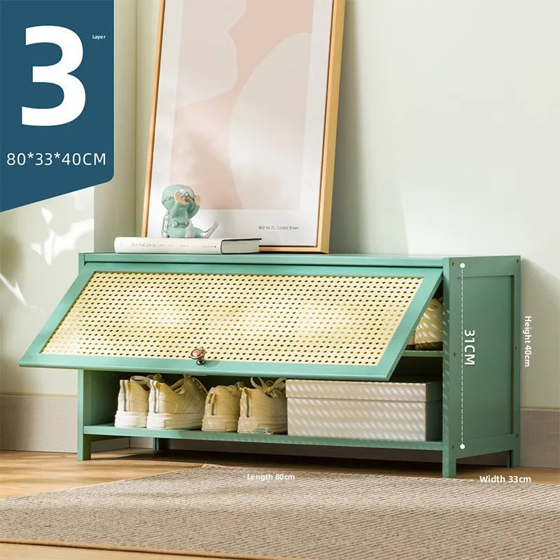 Shoe rack large-capacity economical simple household door shoe cabinet dormitory dormitory good-looking dust-proof Oasis Select three layers of 80