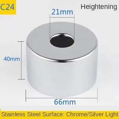 2PCS 1/2"3/4"Faucet Decorative Cover Stainless Steel Water Pipe Connector Heighten Valve Panel Shower Kitchen Faucet Accessories Oasis Select C24-2pcs