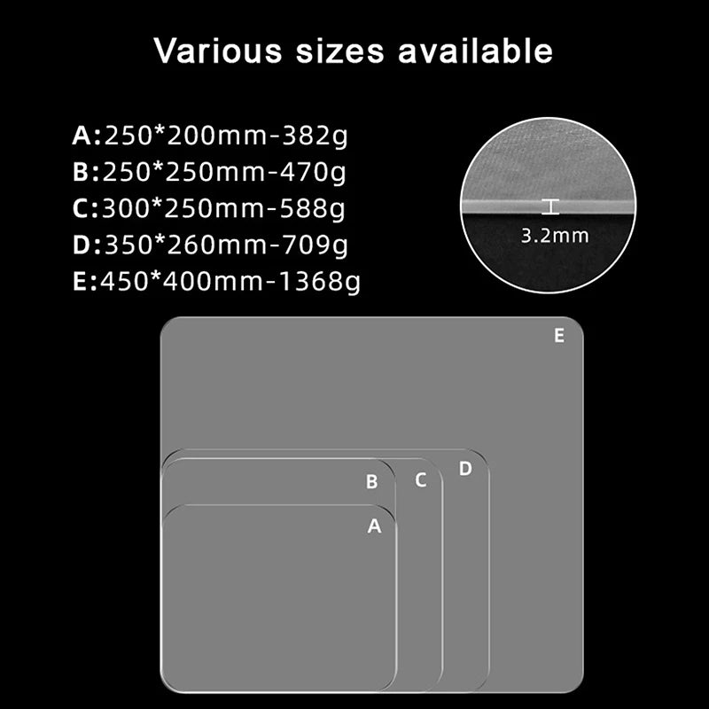 KOQZM Glass Gaming Mouse Pad | Water-Resistant Esports Mat