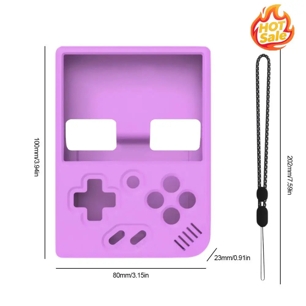 Silicone Shockproof Game Console Cover Protective Cover Anti-Scratch Soft Protective Skin Cover with Lanyard for MIYOO MINI Plus Oasis Select