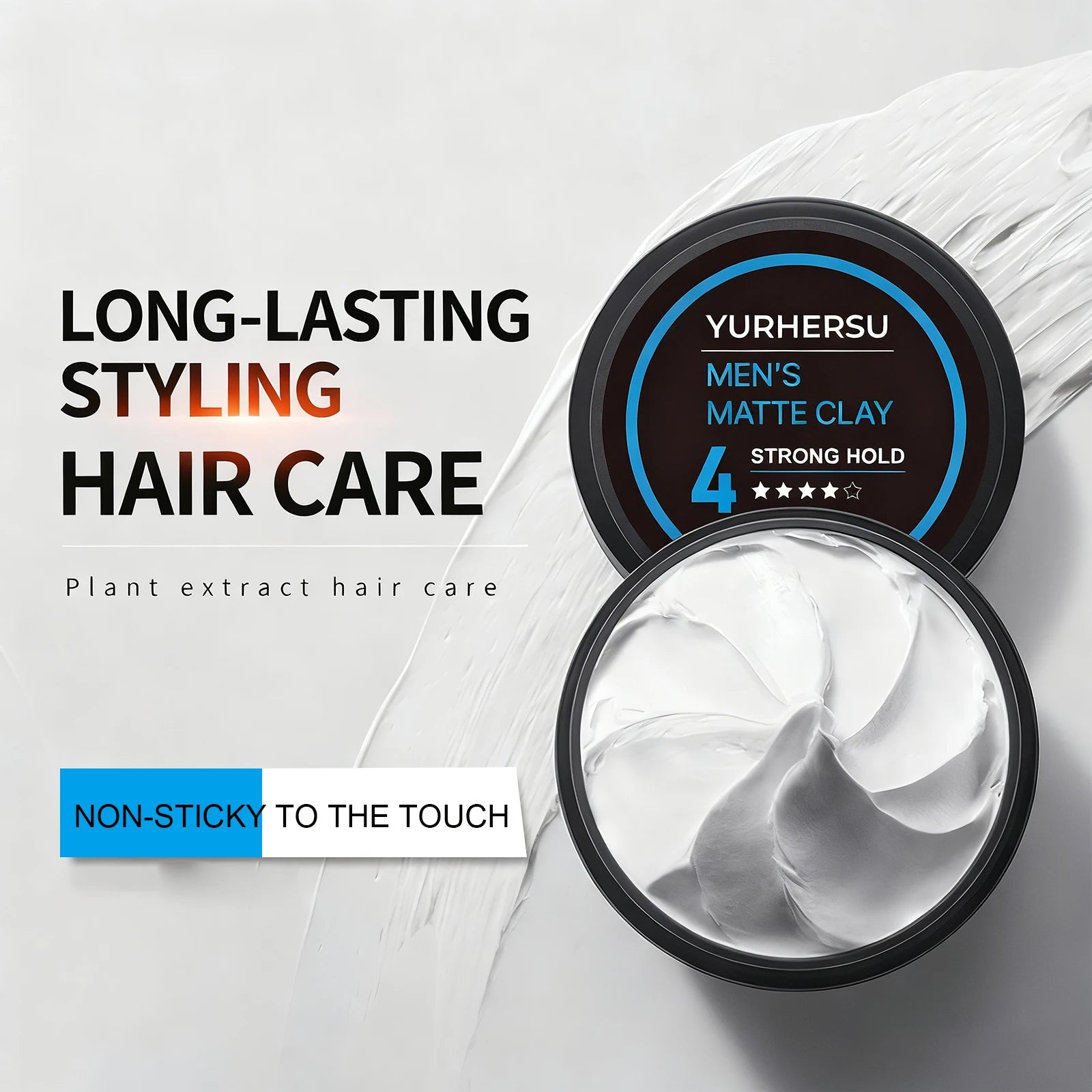 Men's Hair Clay Strong Hold Matte Finish – Natural Look 80g Hair Styling Clay Oasis Select