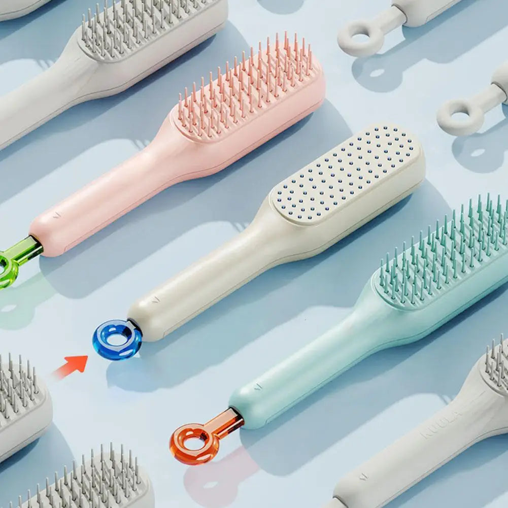 Magic Retractable Self-Cleaning Hair Comb – Anti-Static Massager Self-Cleaning Hair Comb Oasis Select
