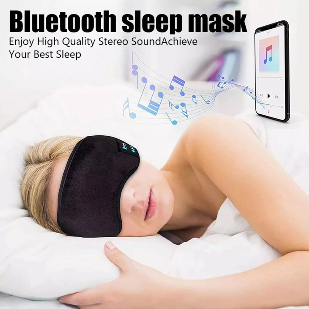 Fone Bluetooth Earphones Sports Sleeping Headband Elastic Wireless Headphones Music Eye Mask Wireless Bluetooth Headset Headband Oasis Select