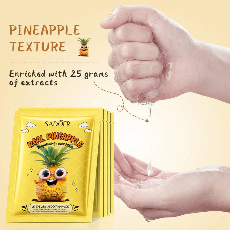 SADOER Fresh Fruit Face Mask 8pc – Hydrating & Brightening Sheet Face Mask Oasis Select
