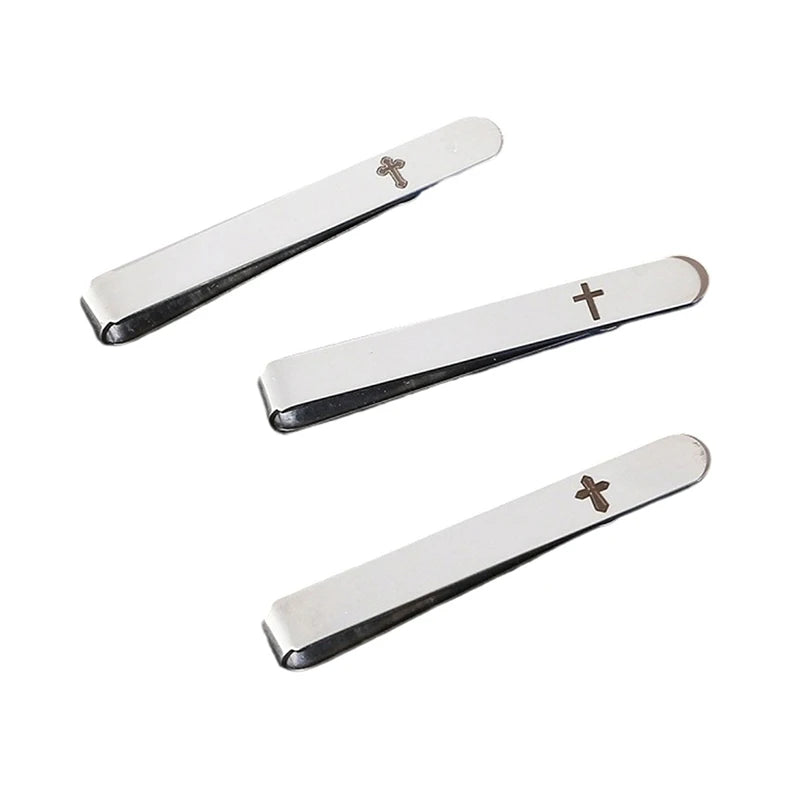 1pc Fashion Cross Classic Tie Clips Metal Necktie Pin For Men Formal Wedding Ceremony Male Women Ties Suit Accessories Oasis Select