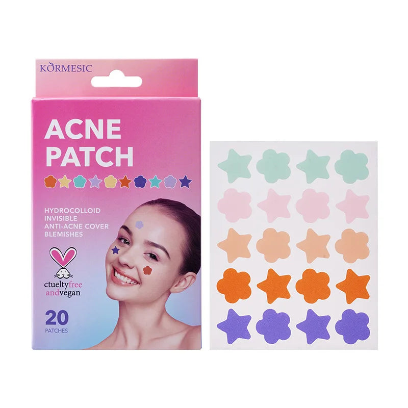 20/36pcs Acne Patches Hydrocolloid Invisible Pimple Patch for Face Fast Healing Spot Treatment Stickers for Overnight Makeup Oasis Select color-20 PATCHES