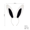 Easter Bunny Ear Headband Costume Halloween Headgear Judy Bunny Officer Dress Up Headband Hair Accessories Oasis Select White C