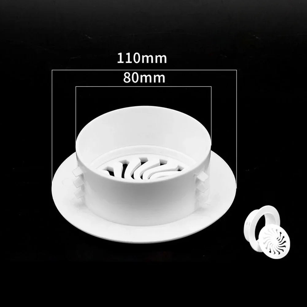 1pc Plastic Cover For Air Conditioning Holes Openings With Shutters Ventilation Grille Wall Hole Decoration 40-100mm Oasis Select 80mm