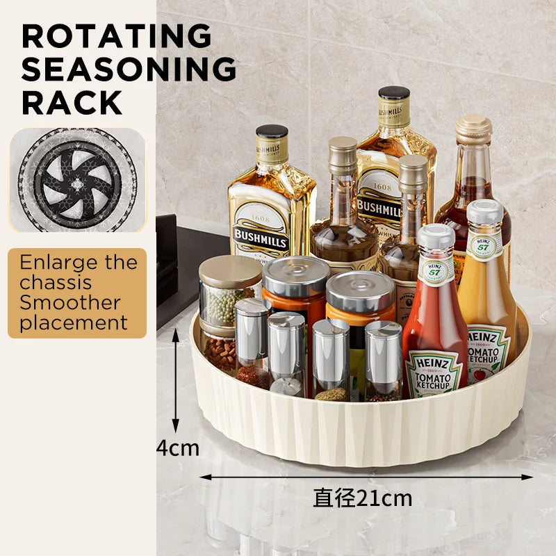 360° Rotating Storage Tray – Kitchen, Bathroom & Countertop