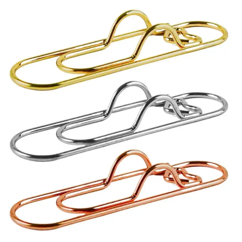 5Pcs Multi-functional Pen Clips, Heart Shaped Paper Clip Pen Holders Notebook Fastener Accessories Fixed Pen Clips Oasis Select