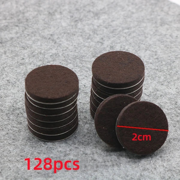 18-128pcs Chair Table Leg Felt Pads Floor Scratch Protector Self Adhesive Mute Non-slip Feet Mat for Furniture DIY Accessories Oasis Select Round 2cm 128pcs