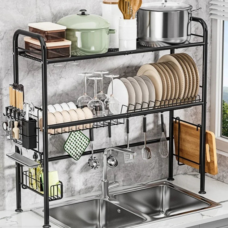 Kitchen Sink Shelf Kitchen Utensils Knife Holder Tableware Drain Holder Bowl Holder Countertop Dish Storage Rack Oasis Select