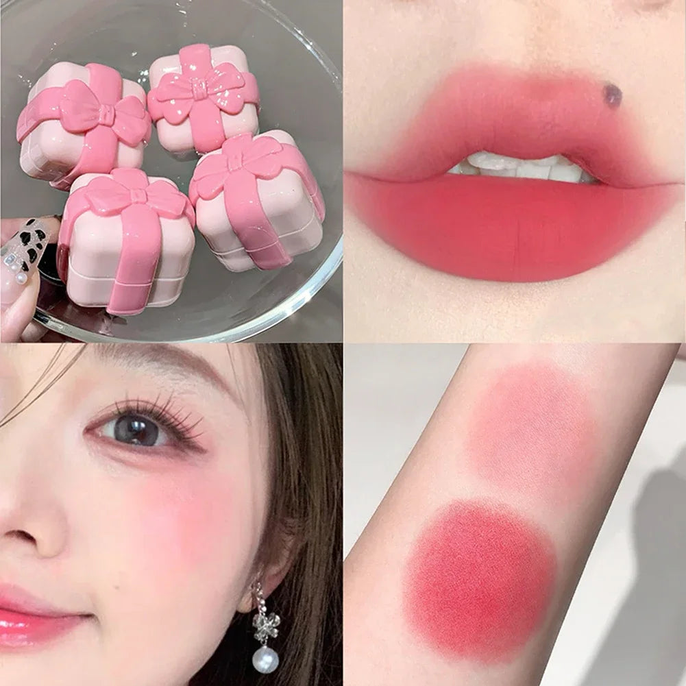 2-in-1 Lipstick Blush Stick Eyes Cheek Lip Tint Buildable Waterproof Lightweight Cream Multi-use Lip Plumper Makeup Gift Oasis Select 02