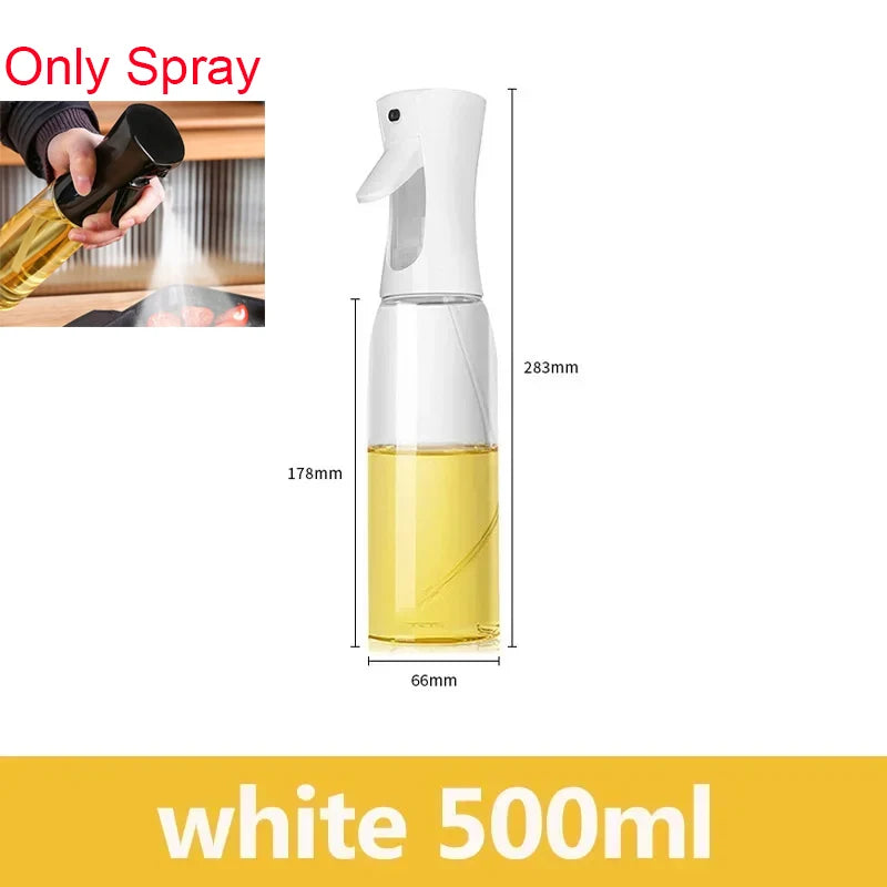 Spray Oil Sprayer Oil Cruet Spray Dual Purpose Kitchen Oils Spray Olive Oil Sprays Bottle Air Fryer Salad BBQ Kitchen Baking Oasis Select white 500ml-spray