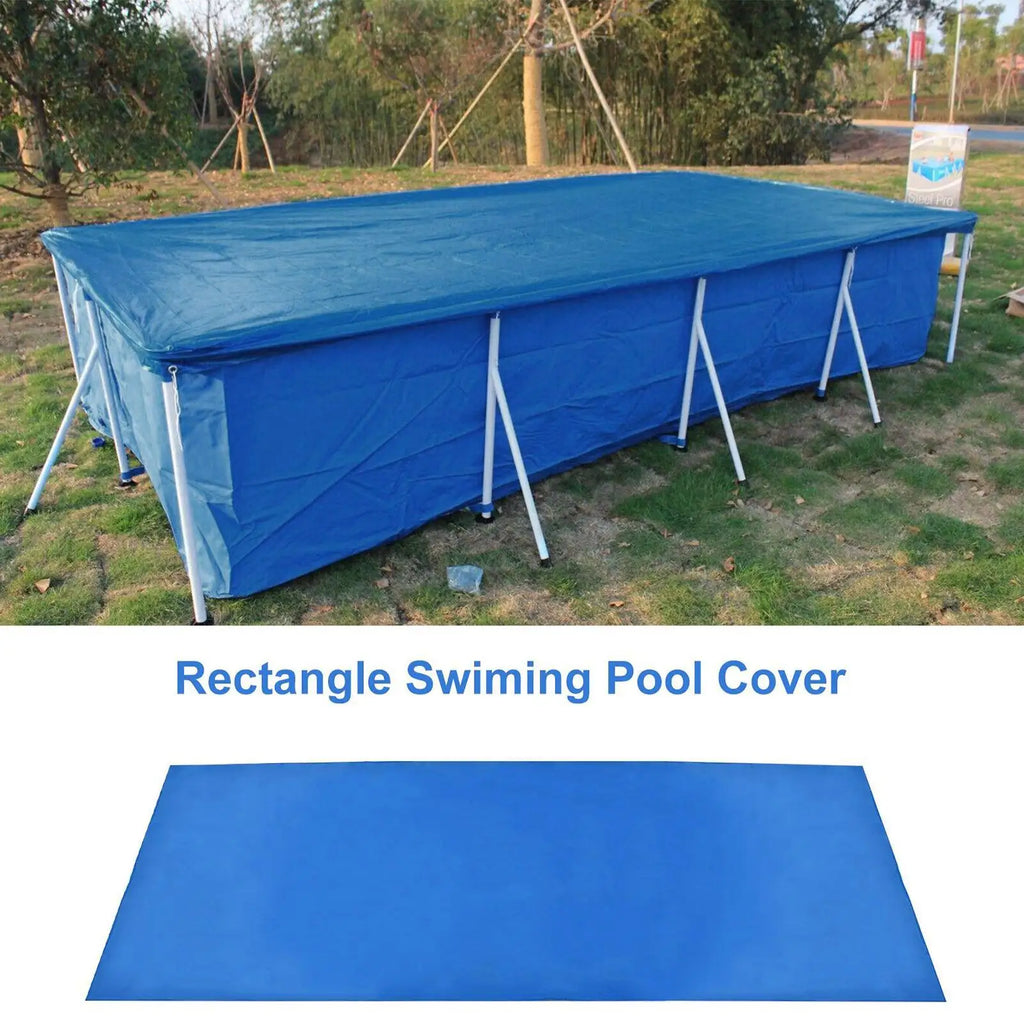 Rectangle Pool Cover Waterproof PE Foldable Inflatable Pool Cover for aboveGround Pool Family Pool Cover Outdoor Paddling Oasis Select