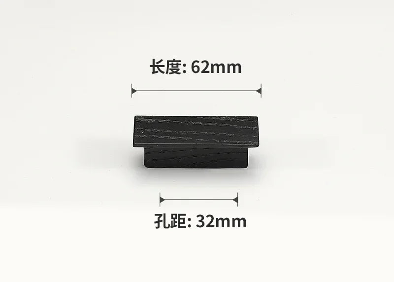 1PCS wooden wardrobe door handles high-end natural wood wind extended walnut cabinet drawer handles kitchen cabinet handles Oasis Select pitch-row 32mm
