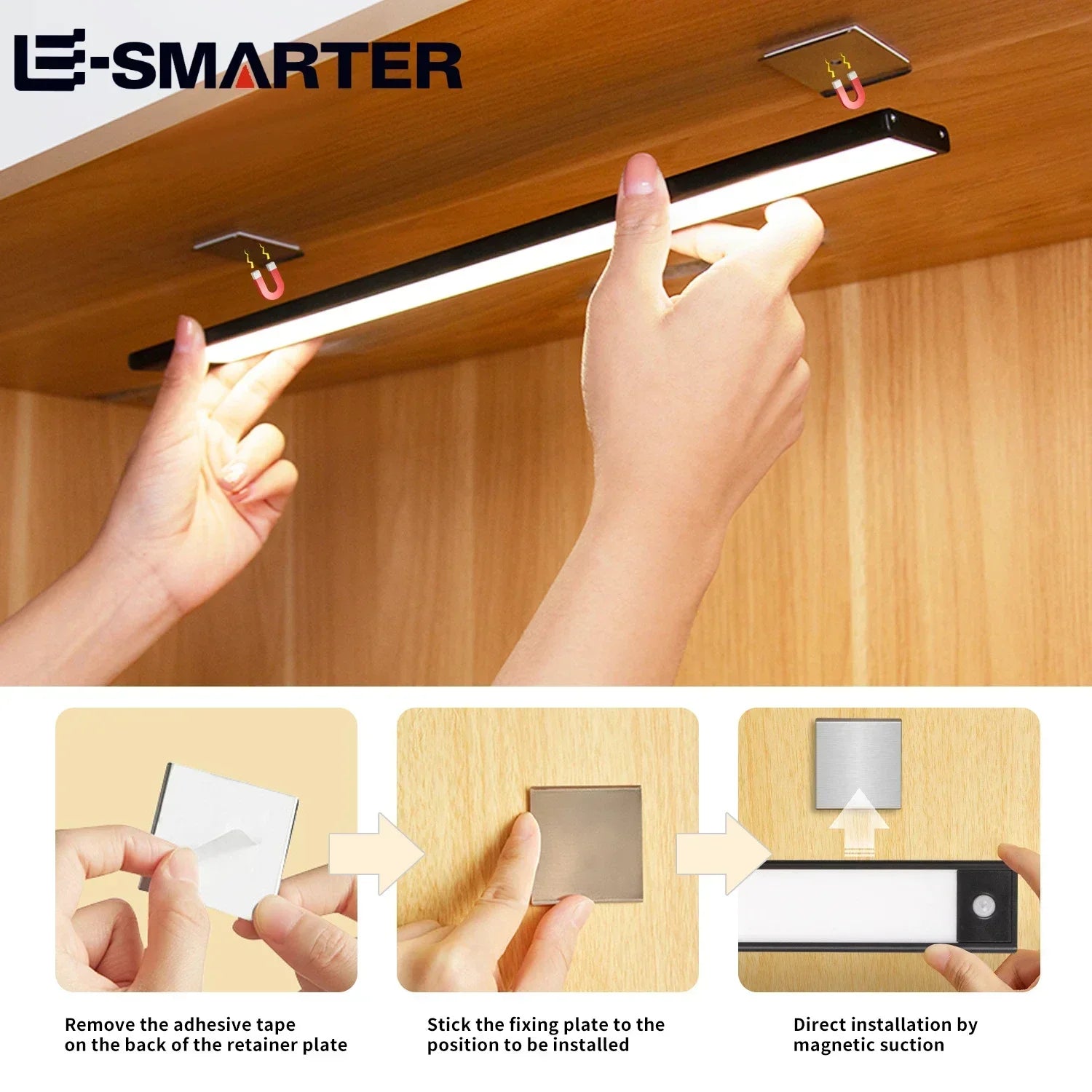 USB Rechargeable Motion Sensor LED Cabinet Light 20/30/40cm