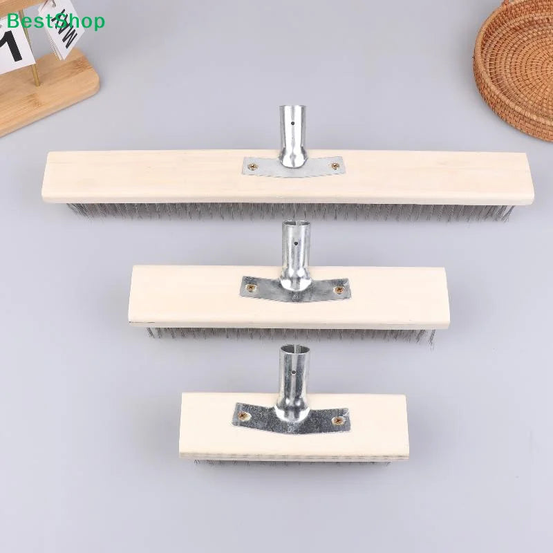 Stainless Steel Wire Brush Set | 3 Sizes, Wooden Handle