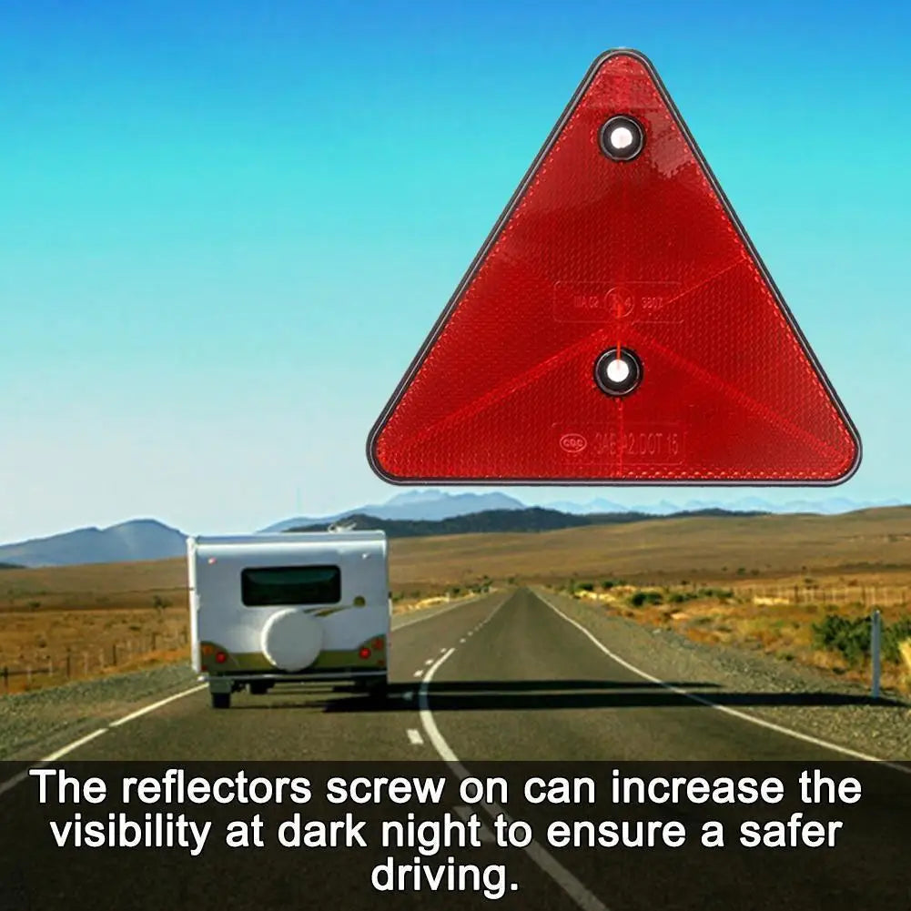 Red Triangle Reflectors Rear Reflectors Safety Warning For Trailer Bike Motorcycle Truck Boat Car Accessories Oasis Select