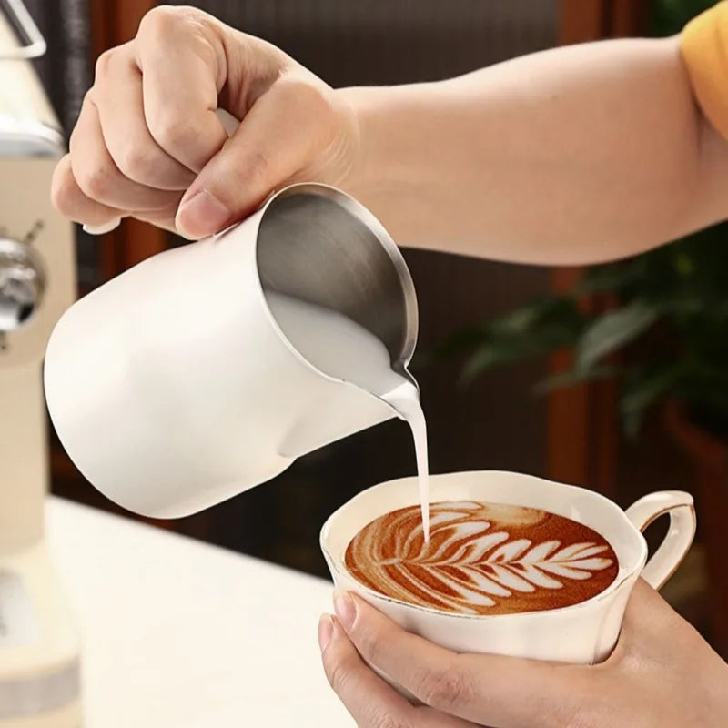 350/500ml Milk Frothing Pitcher Steaming Pitchers Professional Milk Foam Jug Latte Art Making Tools Home Barista Accessories Oasis Select