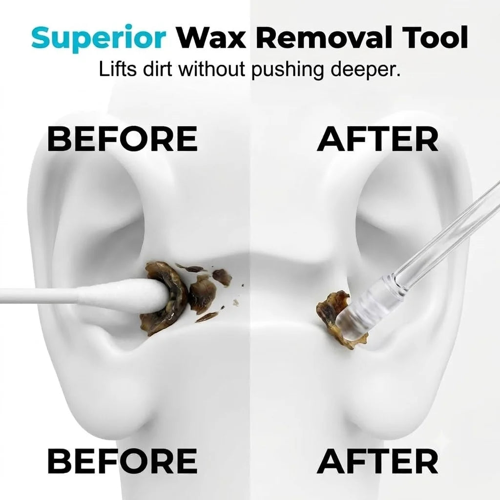 Ear Hygiene Cleaning Tool Kit Sticky Ear Wax Remover Disposable Safe Ear Care Swabs GentleCleaning for Adults and Kids Use Oasis Select