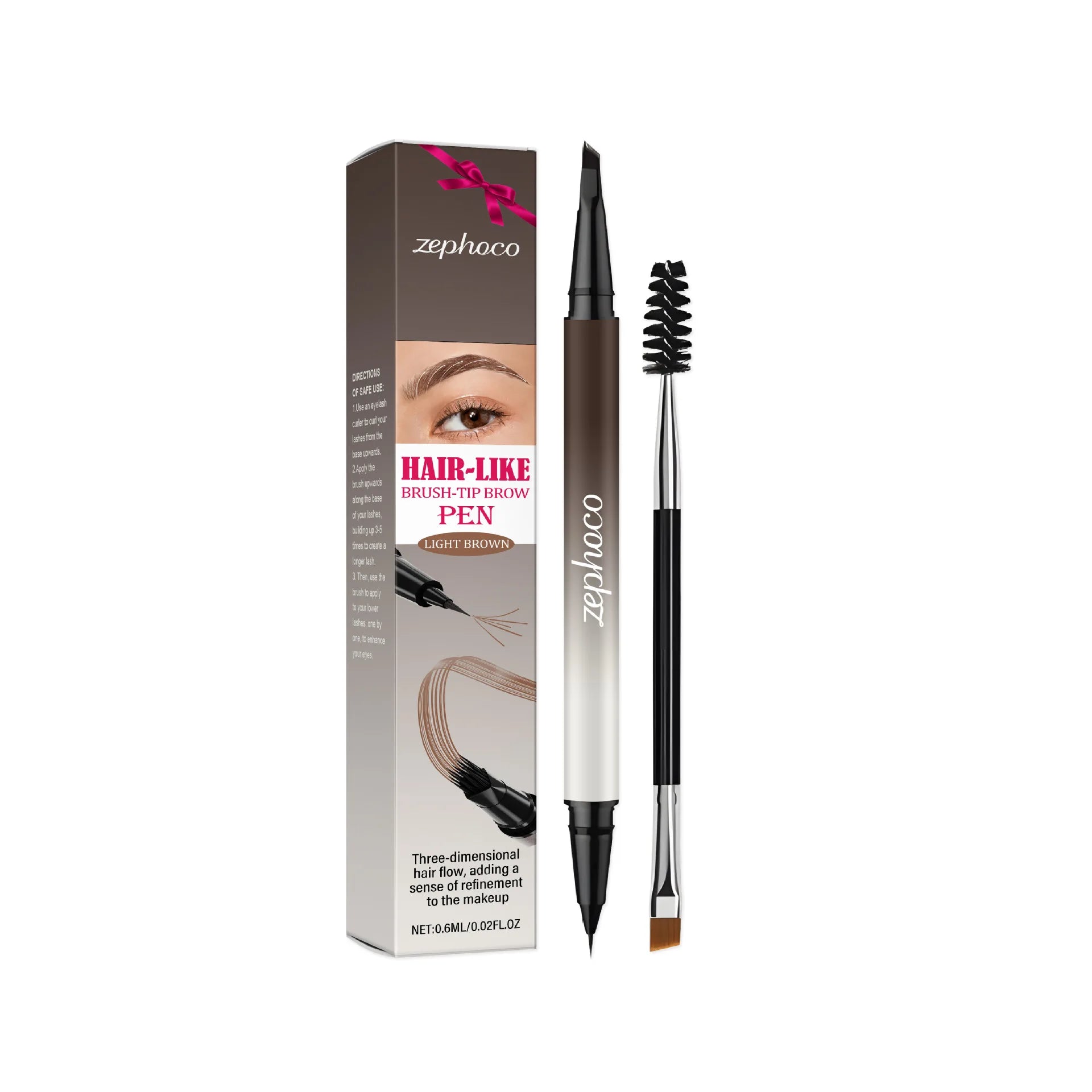 Zephoco Dual-Ended Waterproof Eyebrow Pencil – Natural Look
