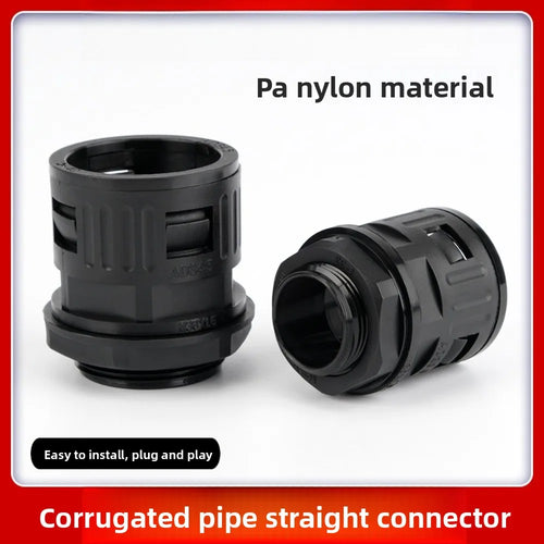 10 pcs Nylon Plastic Corrugated Tube Connectors Pipe Joint AD13 15.8 18.5 21.2 25 28.5 34.5 End Fittings Plastic Conduit Gland Oasis Select AD10-M10x1.5 10 pcs